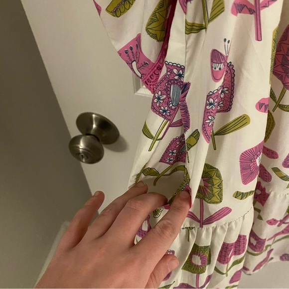 Entro Pink and Green Patterned Dress - Picture 6 of 10